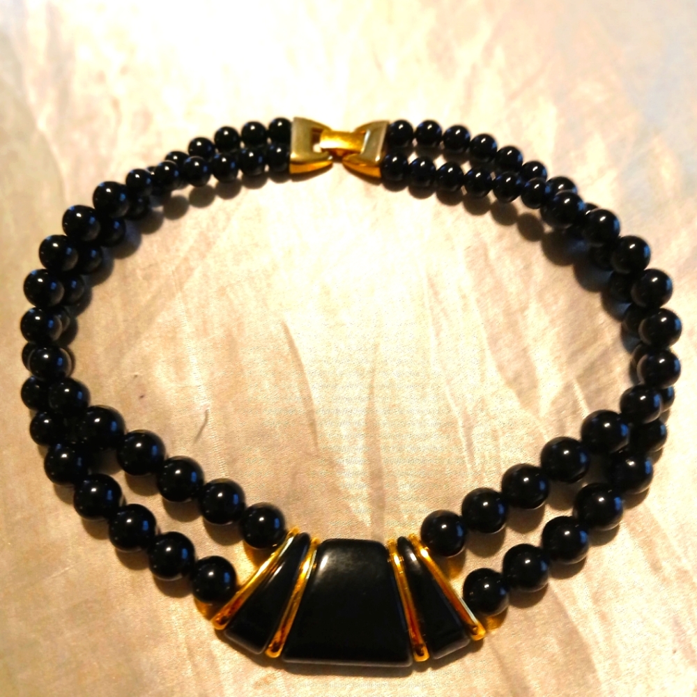 Napier Choker Black & Gold